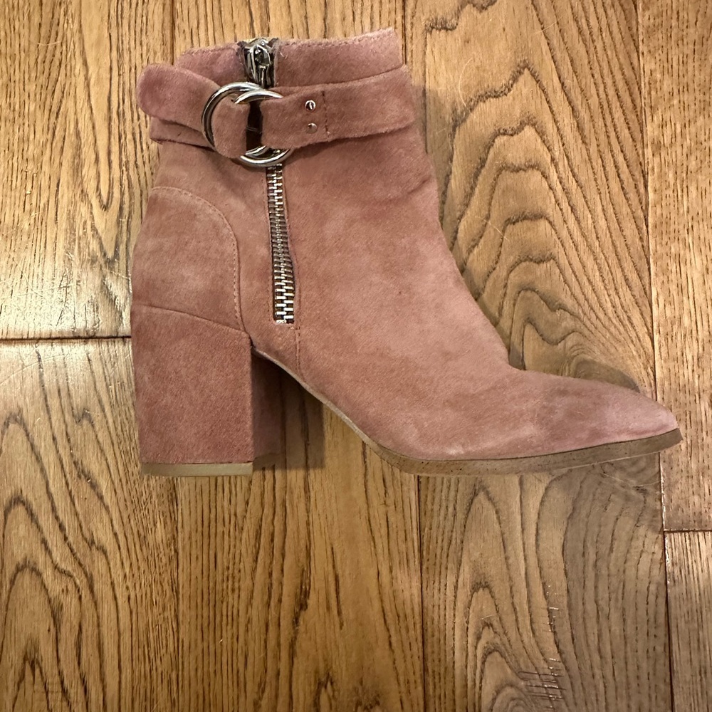 Light Pink Suede STEVEN Boots